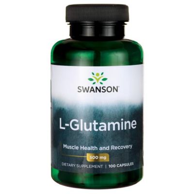 L-Glutamina 500mg 100kaps Swanson - 087614018263.jpg