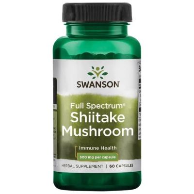 Full Spectrum Shiitake Grzybek 500mg 60kaps Swanson - 087614113395.jpg