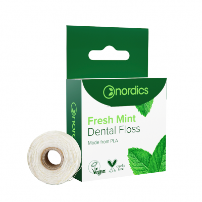 Nić dentystyczna Miętowa z tworzywa PLA 50m Nordics - 3800500324432.jpg