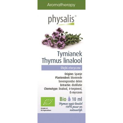 Olejek Eteryczny Tymianek Thymus Zygis Linalol (Tijm Linalool) BIO 10ml Physalis - 5412360018918.jpg