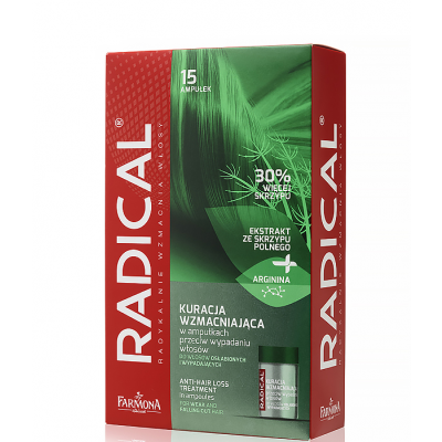 Radical Kuracja Wzmacniająca Przeciw Wypadaniu 15 ampułek Farmona - 5900117005644.jpg
