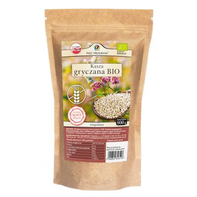 Kasza gryczana biała BIO bezglutenowa 800g Pięć Przemian - 5900652816118.jpg