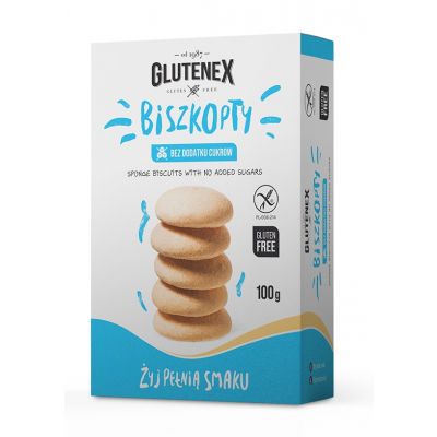 Biszkopty bez dodatku cukrów 100g Glutenex - 5901866001048.jpg