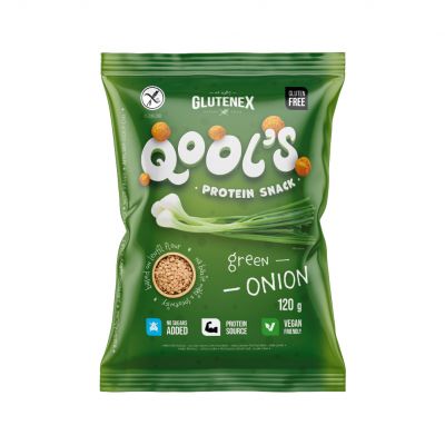 Chrupki Proteinowe Qool's Zielona Cebulka Bezglutenowe 120g Glutenex - 5901866006326.jpg