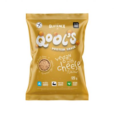 Chrupki Proteinowe Qool's o Smaku Sera Wegańskie Bezglutenowe 120g Glutenex - 5901866006333.jpg