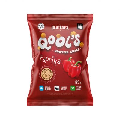 Chrupki Proteinowe Qool's Paprykowe Bezglutenowe 120g Glutenex - 5901866006357.jpg