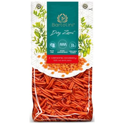 Makaron Proteinowy (z Soczewicy Czerwonej) Warkocz 250g Bartolini - 5901902002596.jpg