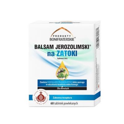 Balsam jerozolimski Na Zatoki 60 tabletek powlekanych Produkty Bonifraterskie - 5901969621181.jpg