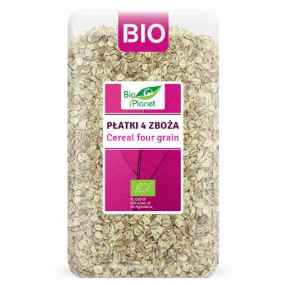 Płatki 4 Zboża (Orkisz, Owies, Jęczmień, Żyto) BIO 600g Bio Planet - 5902425050637.jpg