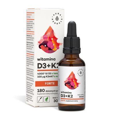 Witamina K2mk7 100mcg + D3 4000IU w Kroplach 30ml Aura Herbals - 5902479611693.jpg