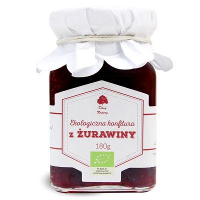Konfitura z żurawiny EKO 180g Dary Natury - 5902581617170.jpg