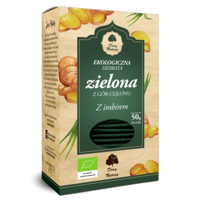 Herbata Zielona z Imbirem EKO 25x2g Dary Natury - 5902581617446.jpg