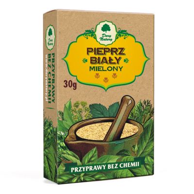 Pieprz biały mielony (kartonik) 50g Dary Natury - 5902741001948.jpg
