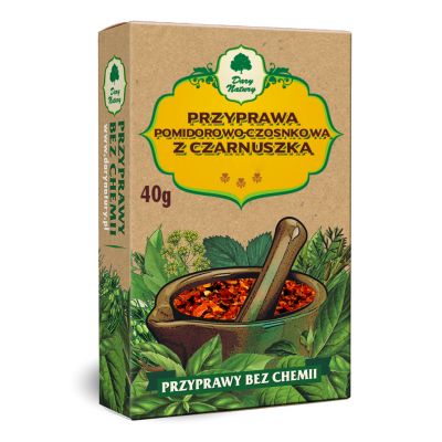 Przyprawa pomidorowo- czosnkowa z czarnuszką 40g Dary Natury - 5902768527353.jpg