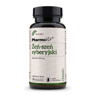 Żeń-szeń syberyjski 20:1 200mg 90 kaps. Pharmovit  - 5902811232456.jpg