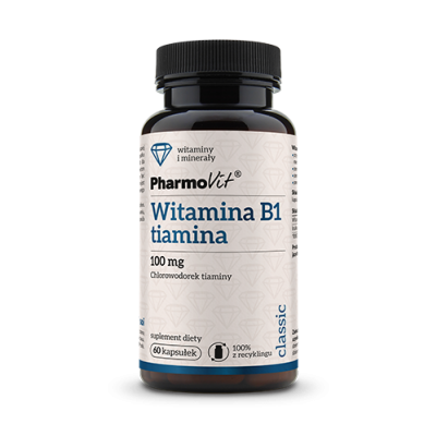 Witamina B1 Tiamina 100mg 60 kapsułek Pharmovit - 5902811235297.jpg