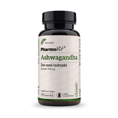 Żeń-szeń indyjski Ashwagandha 400mg 90kaps Pharmovit - 5902811236607.jpg