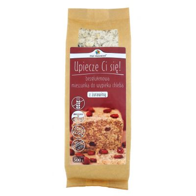 Mieszanka chleba bezglutenowego z żurawiną 500g Pięć Przemian - 5902837810546.jpg