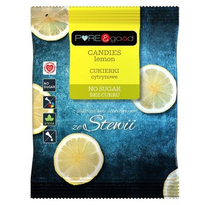 Cukierki cytrynowe ze stewią bez cukru 50g Pure&Good - 5903111903268.jpg