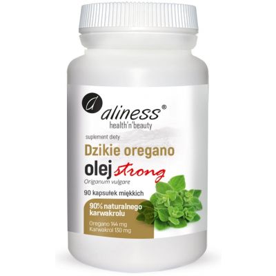Dzikie oregano olej STRONG 100% naturalny x 90 kapsułek miękkich Aliness - 5903242580475.jpg
