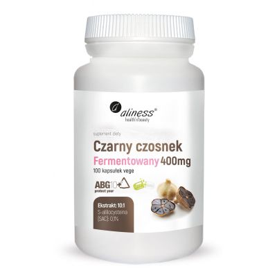 Czarny czosnek fermentowany 400mg 100 kapsułek Aliness - 5903242580574.jpg