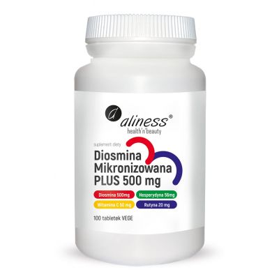 Diosmina Mikronizowana Plus 500mg 100 kaps Aliness - 5903242581144.jpg