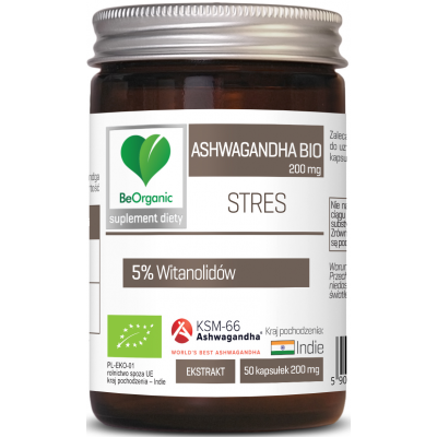 BeOrganic Ashwagandha BIO 200mg 50 kaps Aliness - 5903242581557.jpg