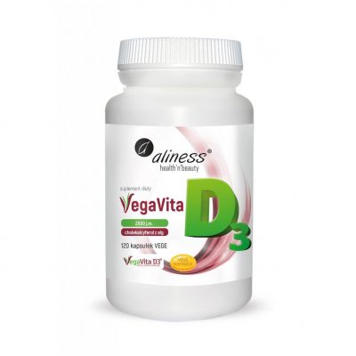 Naturalna witamina D3 z alg VEGAN 2000j.m. x 120vege caps Aliness - 5903242581571.jpg
