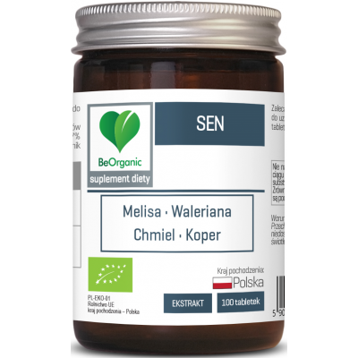 BeOrganic Sen BIO 450mg 100 tabletek Aliness - 5903242582769.jpg