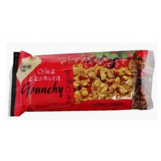 Baton grunchy orkiszowy z żurawiną 65g Bio Ania  - 5903453005262.jpg