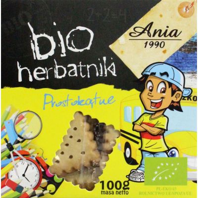 Herbatniki Prostokątne BIO 100g Bio Ania  - 5903453005422.jpg
