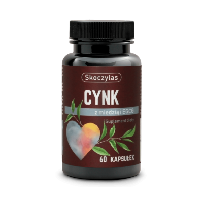 Cynk, miedź i ekstrakt z zielonej herbaty (EGCG) 60 kapsułek Skoczylas - 5903631208300.jpg