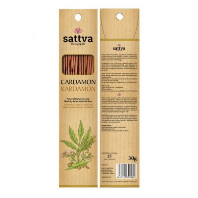 Kadzidło Kardamon 30g 15szt Sattva - 5903794180147.jpg