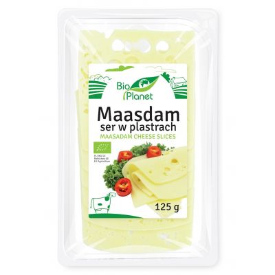 Ser Maasdam w Plastrach BIO 125g Bio Planet - 5903900365970.jpg