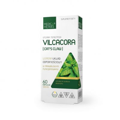 Vilcacora koci pazur (Cat’s claw) 500mg 60 kaps. Medica Herbs - 5903968202088.jpg