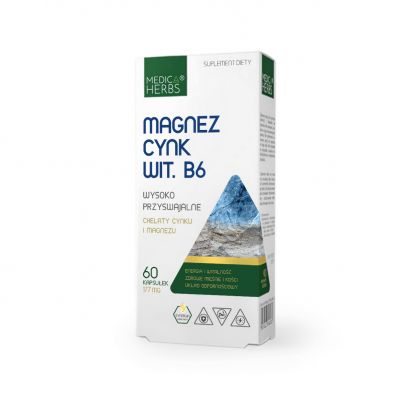 Magnez Cynk Wit. B6 60 kaps. Medica Herbs - 5903968202217.jpg