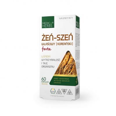 Żeń-Szeń właściwy (Koreański) 400mg 60kaps Medica Herbs - 5903968202347.jpg