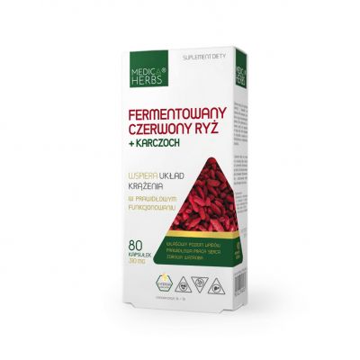 Fermentowany Czerwony Ryż + Karczoch 80 kaps. Medica Herbs - 5903968202460.jpg