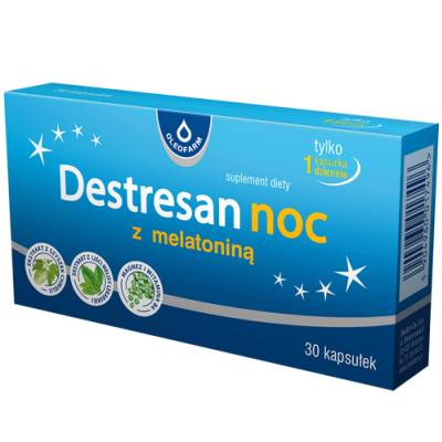 Destresan Noc z melatoniną 30 kapsułek Oleofarm  - 5904960012255.jpg