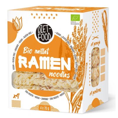 Makaron (Jaglany) Ramen bezglutenowy BIO 280g Diet Food - 5906660508236.jpg