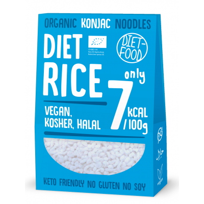 Makaron (Konjac w Kształcie Ryżu) Bezglutenowy BIO 385g (300g) Diet Food - 5906660508922.jpg