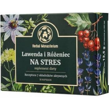 Lawenda i Różeniec Na Stres 30 kaps. Herbal Monasterium - 5906874431153.jpg