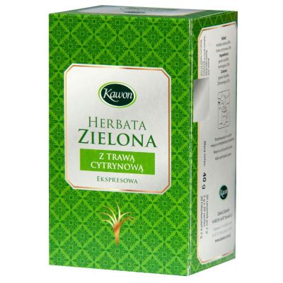 Herbata zielona z trawą cytrynową ekspresowa 20x2g Kawon - 5907520308324.jpg