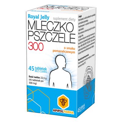 Mleczko Pszczele Royal Jelly 300 45 tabetek Apipol - 5907529110652.jpg