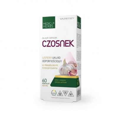 Czosnek 620 mg 60 kaps. Medica Herbs - 5907622656002.jpg