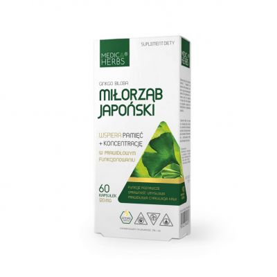 Miłorząb japoński 60 kapsułek Medica Herbs - 5907622656071.jpg