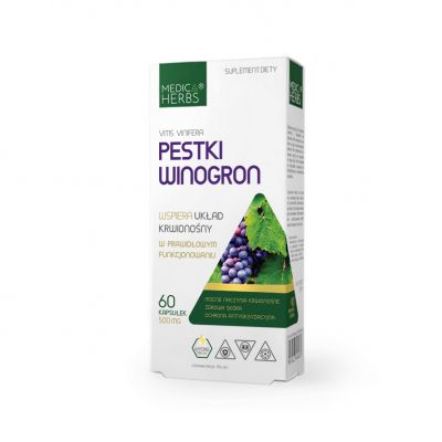 Pestki winogon 500mg 60kaps. Medica Herbs - 5907622656583.jpg