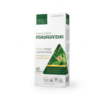 Ashwagandha 60 kaps. Medica Herbs - 5907622656804.jpg