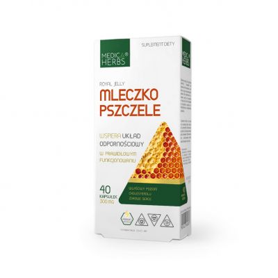 Mleczko Pszczele 40 kaps. Medica Herbs - 5907622656934.jpg