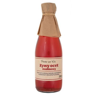 Ocet Malinowy Żywy 330ml Prosto ze Wsi - 5907707433559.jpg